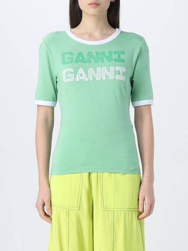 T-shirt Ganni in TENCEL™ Lyocell - GANNI - BALAAN 1