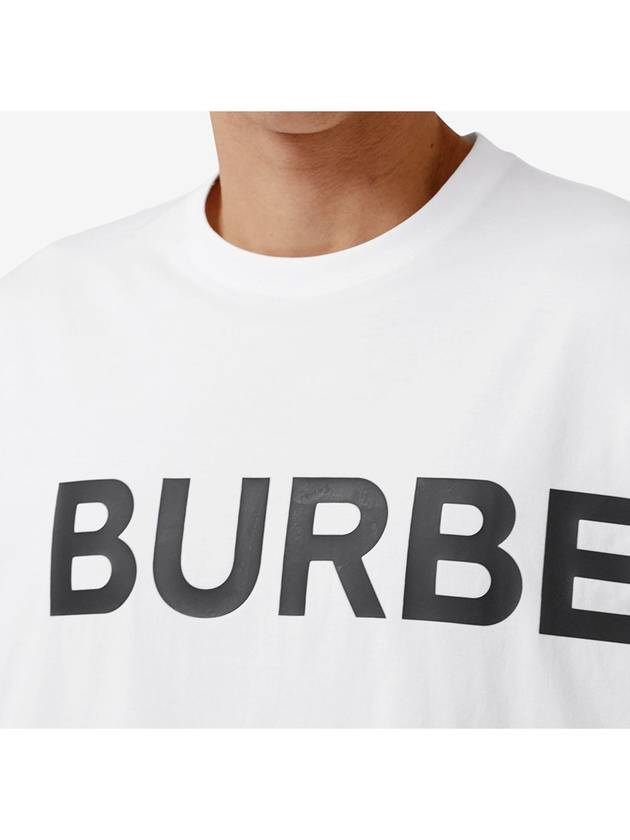 Men's Horseferry Logo Overfit Short Sleeve T-Shirt White - BURBERRY - BALAAN 5