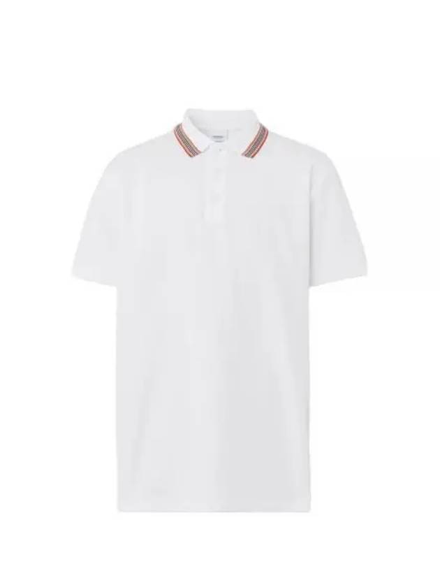 Collar Detail Polo Shirt White - BURBERRY - BALAAN 2