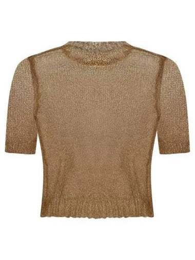 Women s See through Crew Neck T Shirt Light Brown S29HL0008 M13005 157 1219600 - MAISON MARGIELA - BALAAN 1