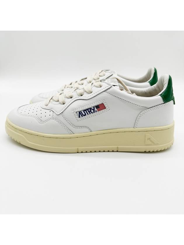 Medalist Green Tab Leather Low Top Sneakers White - AUTRY - BALAAN 3