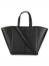 McGraw Carryall Double T Leather Tote Bag Black - TORY BURCH - BALAAN 2