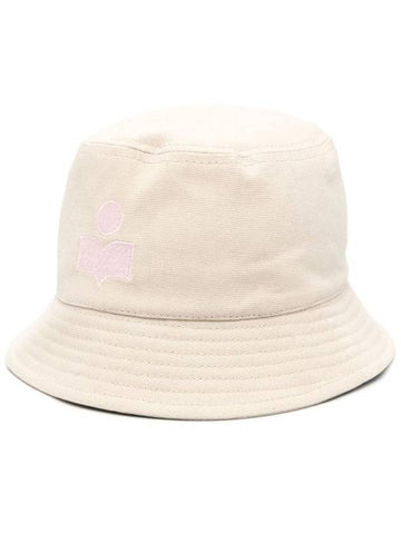 Haley Embroidered Logo Bucket Hat Ecru - ISABEL MARANT - BALAAN 1