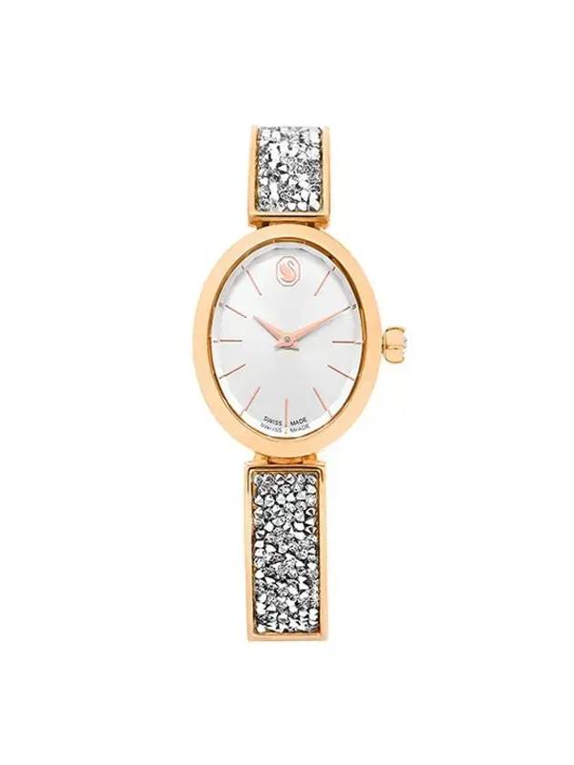 Crystal Rock Oval Metal Watch Rose Gold - SWAROVSKI - BALAAN 1