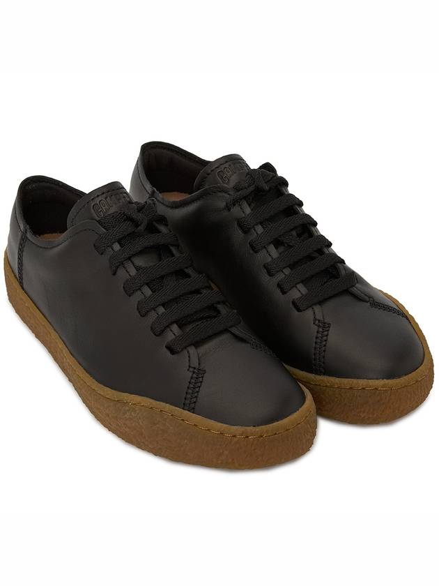 Men's Peu Terreno Leather Low Top Sneakers Black - CAMPER - BALAAN 4