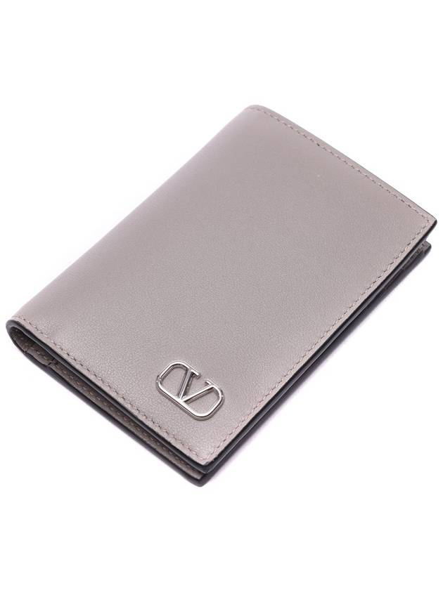 V Logo Half Wallet Grey - VALENTINO - BALAAN 6