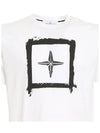 Stencil Two Logo Short Sleeve T-Shirt White - STONE ISLAND - BALAAN 5