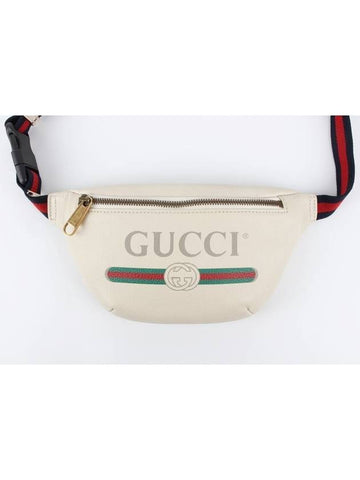 Belt logo bumbag bag white small - GUCCI - BALAAN 1