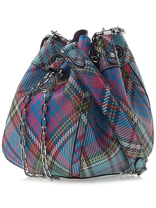 Chrissy Chain Tartan Small Bucket Bag - VIVIENNE WESTWOOD - BALAAN 3