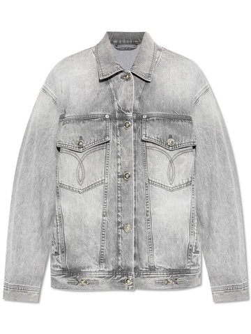 Versace Denim Jacket, Women's, Grey - VERSACE - BALAAN 1