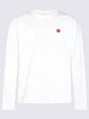 Boke Flower Embroidery Cotton Long Sleeve T-Shirt White - KENZO - BALAAN 2