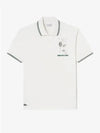 Embroidered Patent Cotton Polo Shirt White - LACOSTE - BALAAN 2