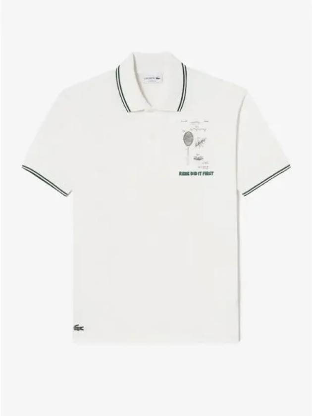 Embroidered Patent Cotton Polo Shirt White - LACOSTE - BALAAN 2