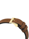 G Timeless Bee Brown Leather Watch Gold YA1265022 - GUCCI - BALAAN 5