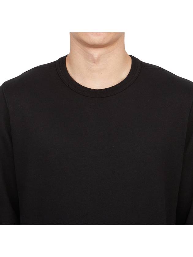 Wappen Patch Crew Neck Cotton Sweatshirt Black - STONE ISLAND - BALAAN 6