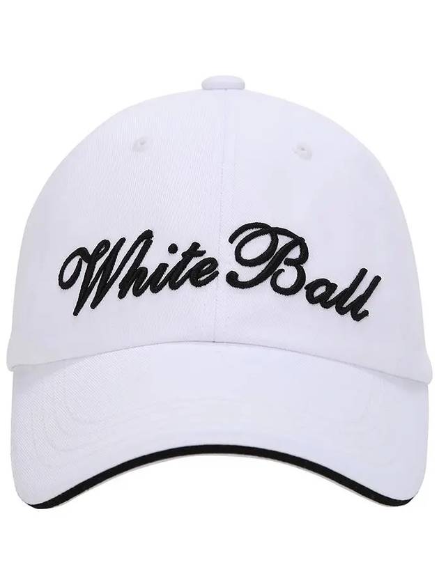 Golf Wear Volume Lettering Golf Hat WB21SUMC01WH White - WHITEBALL - BALAAN 4