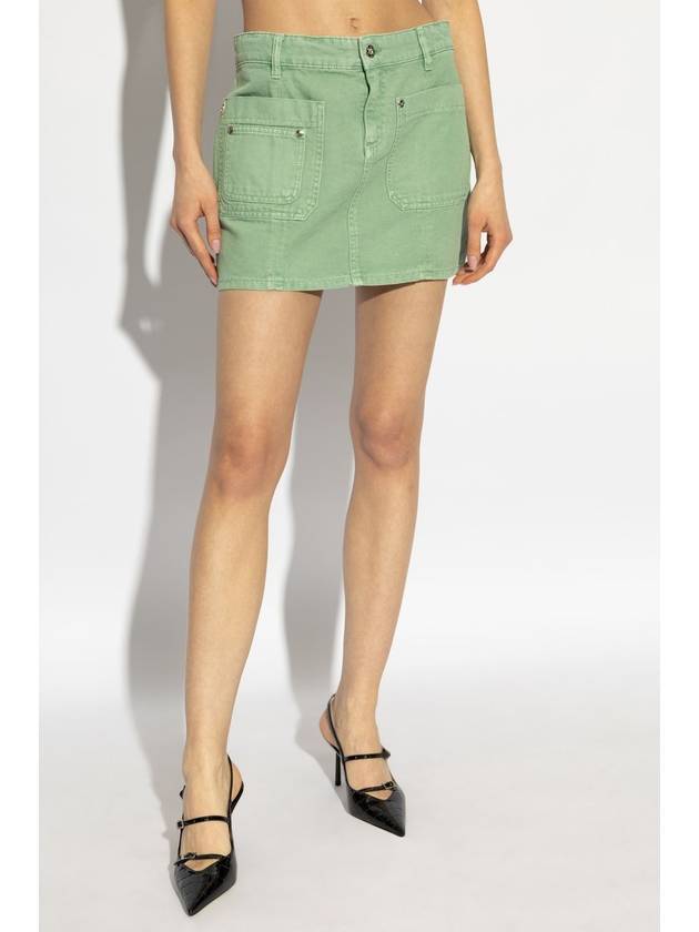 Blumarine Denim Skirt, Women's, Green - BLUMARINE - BALAAN 3