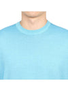 Men's Crew Neck Wool Knit Top Blue - DRUMOHR - BALAAN 7