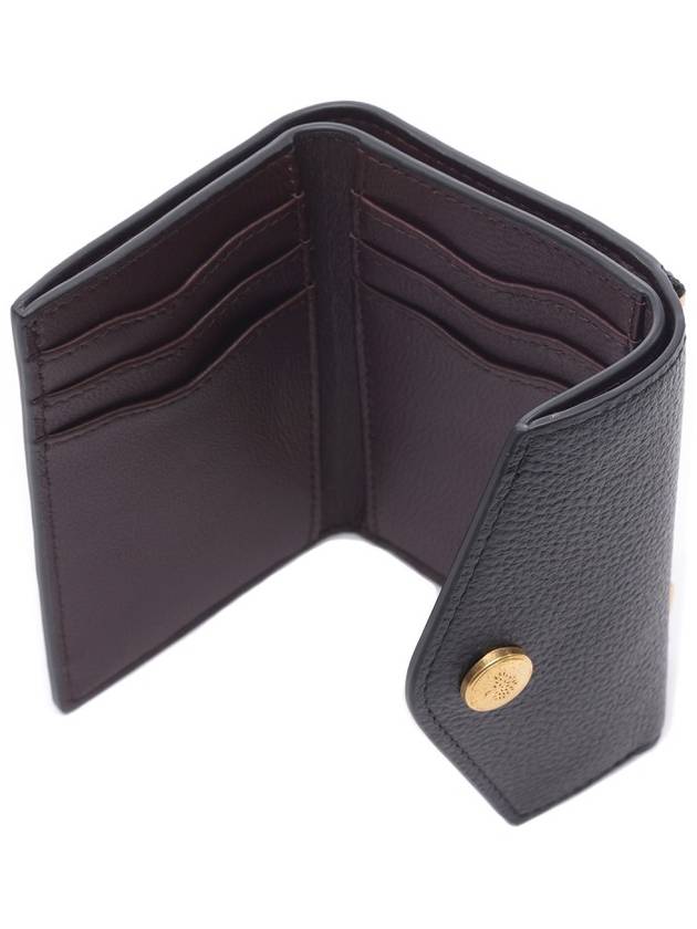 Folded Grain Leather Multi Card Wallet Black - MULBERRY - BALAAN 7