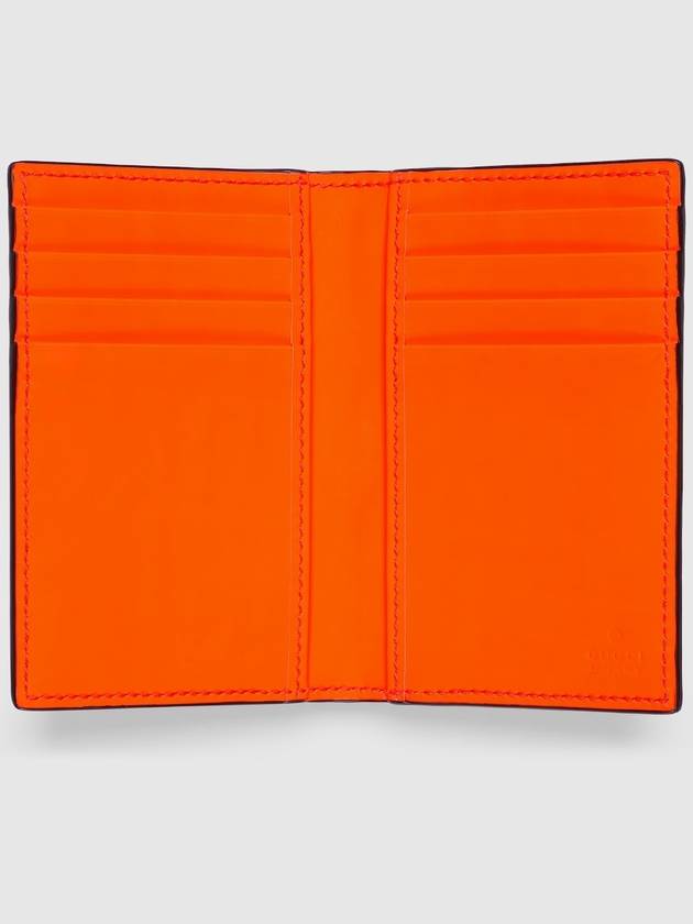 GG Rubber Effect Long Leather Card Wallet Bright Orange - GUCCI - BALAAN 4