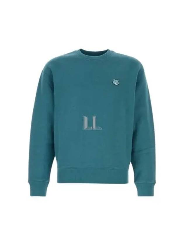 Bold Fox Head Cotton Sweatshirt Lake Blue - MAISON KITSUNE - BALAAN 2