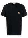 Chillax Fox Patch Classic Short Sleeve T-Shirt Black - MAISON KITSUNE - BALAAN 2