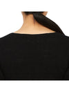 Women's Short Sleeve Knit Top Black - GANNI - BALAAN 8