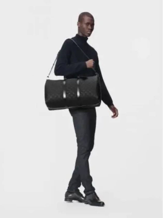 Keepall Bandouliere 50 Monogram Taurillon Leather Duffel Bag Black - LOUIS VUITTON - BALAAN 2