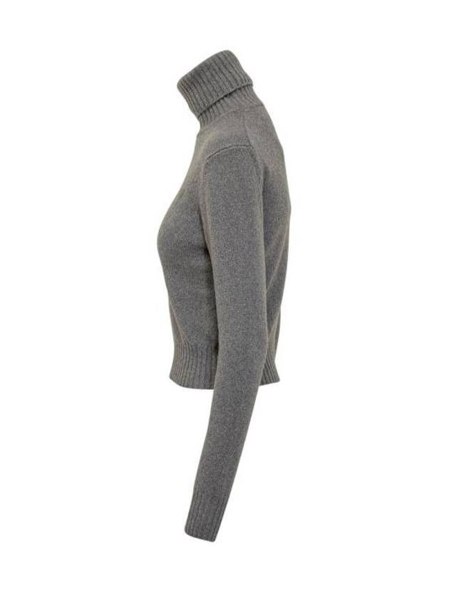 Cashmere Knit Turtleneck Light Grey - AMI - BALAAN 4