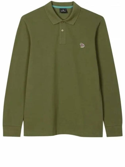 Zebra Logo Long Sleeve Polo Shirt Green - PAUL SMITH - BALAAN 2