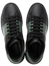 Mitty Leather Low Top Sneakers Black Green - BALLY - BALAAN 3