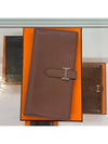 Bean long wallet light brown silver box - HERMES - BALAAN 1