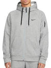 Full Zip-Up Fitness Hooded Jacket Grey - NIKE - BALAAN 8