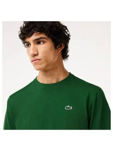 Basic short sleeve unisex t shirt green - LACOSTE - BALAAN 1