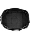 Cassette Intrecciato Leather Bucket Bag Black - BOTTEGA VENETA - BALAAN 4