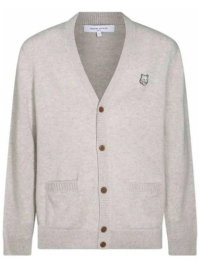 Fox Head Cardigan Light Grey - MAISON KITSUNE - BALAAN 2