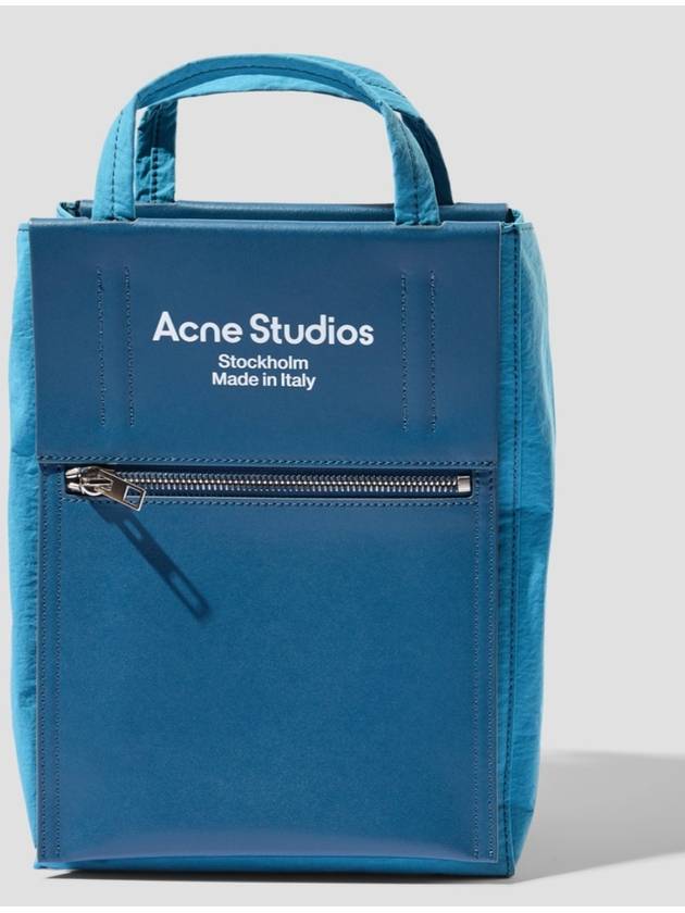 Logo Papery Nylon Tote Bag Blue - ACNE STUDIOS - BALAAN 2