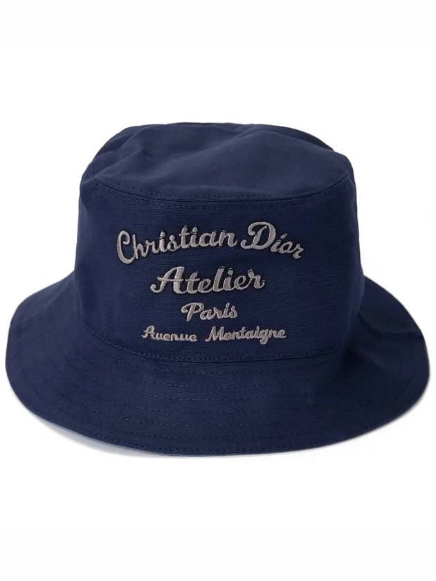 Atelier Logo Bucket Hat Blue - DIOR - BALAAN 3