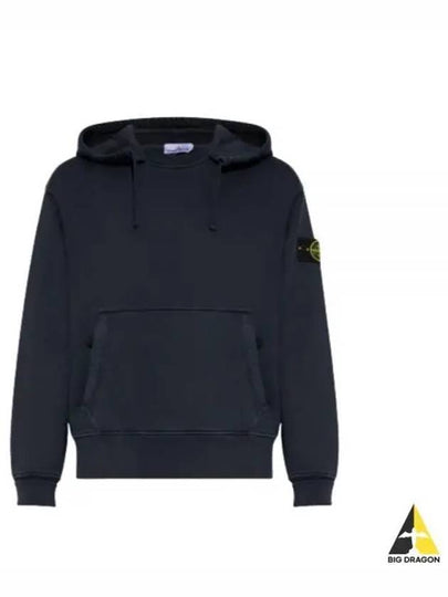 Men's Oversized Cotton Hoodie Navy - STONE ISLAND - BALAAN 2