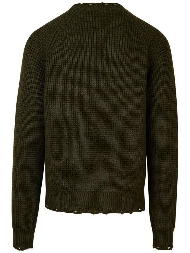 DSQUARED2 Dark Green Wool Sweater - DSQUARED2 - BALAAN 3