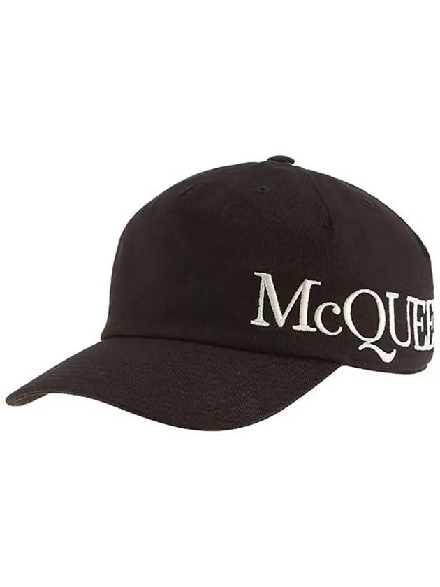 Embroidered Logo Ball Cap Black - ALEXANDER MCQUEEN - BALAAN 5