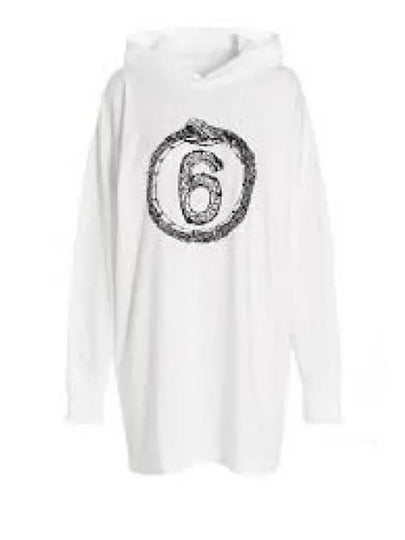 Oversized Cotton Hoodie Mini Dress White - MAISON MARGIELA - BALAAN 2