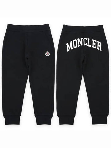 Kids Waffen Patch Training Jogger Pants Black 8H00006 899PS 999 8 10A - MONCLER - BALAAN 1