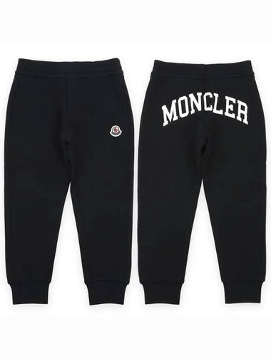 Kids Waffen Patch Training Jogger Pants Black 8H00006 899PS 999 8 10A - MONCLER - BALAAN 1