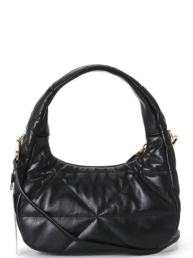 Nappa Leather Mini Bag with Topstitching Black - PRADA - BALAAN 4