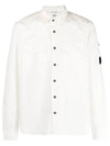 Gabardine Long Sleeve Shirt Ivory - CP COMPANY - BALAAN 1