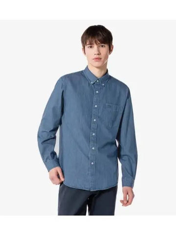 Men s Pocket Denim Shirt Navy - LACOSTE - BALAAN 1