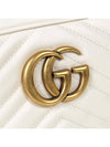 GG Marmont Matelasse Small Chain Shoulder Bag White - GUCCI - BALAAN 8