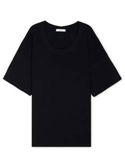 Cotton Short Sleeve T-Shirt Black - LEMAIRE - BALAAN 2