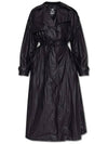 Women's Edge EDGE Belted Trench Coat Black - ISABEL MARANT - BALAAN.